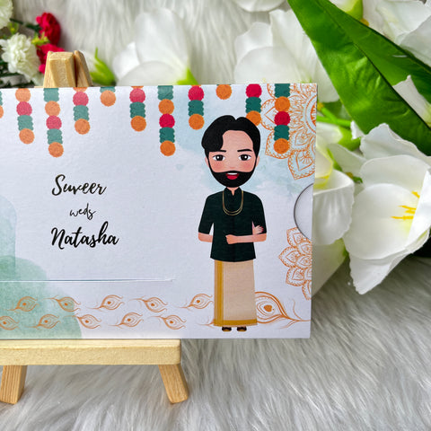 South Indian Wedding Invitation / Sliding wedding cards / Sliding invites / Customised Invitation, Sliding cards (25 pcs) South Indian Wedding Invitation / Sliding wedding cards / Sliding invites / Customised Invitation, Sliding cards (25 pcs)