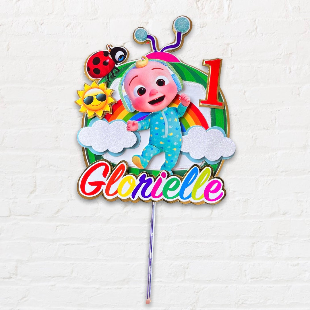 Cocomelon Cake Topper, Cocomelon Cake, Cocomelon Topper, Cocomelon Party,  Cocomelon Birthday, Cocomelon Shaker Cake Topper 