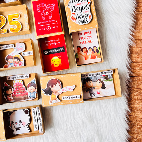Friendship/Family Matchbox Card | 10 Cards | Customisable Friendship/Family Matchbox Card | 10 Cards | Customisable