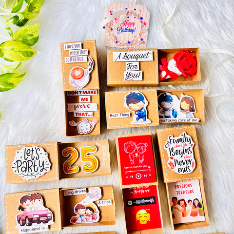 Friendship/Family Matchbox Card | 10 Cards | Customisable Friendship/Family Matchbox Card | 10 Cards | Customisable