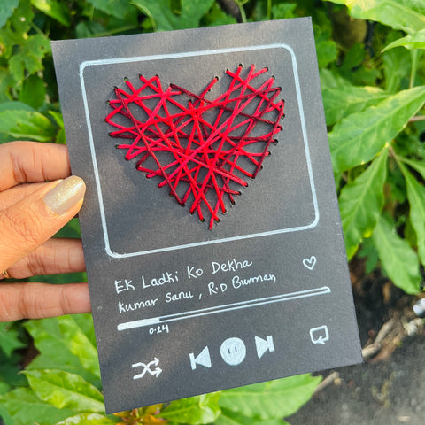 Heart stitched to my Favorite Song, Spotify Card Heart stitched to my Favorite Song, Spotify Card
