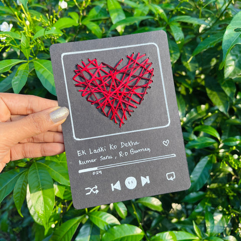 Heart stitched to my Favorite Song, Spotify Card Heart stitched to my Favorite Song, Spotify Card