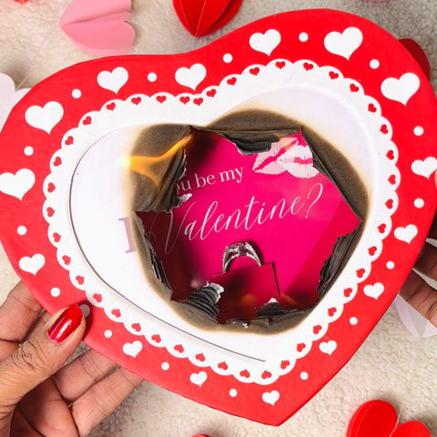 Fire Valentine Card with Ring Fire Valentine Card with Ring