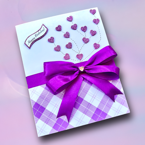 Heart Tree Greeting Card | Blue, Purple Heart Tree Greeting Card | Blue, Purple