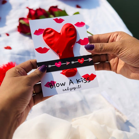KISS Day Special BLOW-A-KISS Card | Balloon with Message KISS Day Special BLOW-A-KISS Card | Balloon with Message