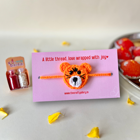 Tiger Crochet Kids Rakhi