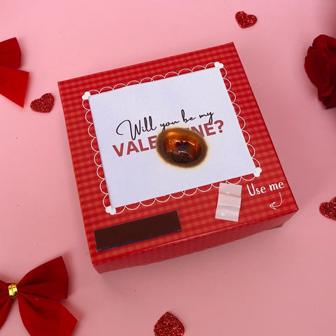 Will you be my Valentine Fire Card with Ring