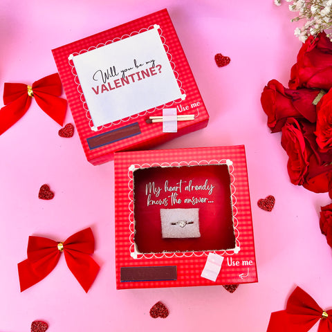 Will you be my Valentine Fire Card with Ring