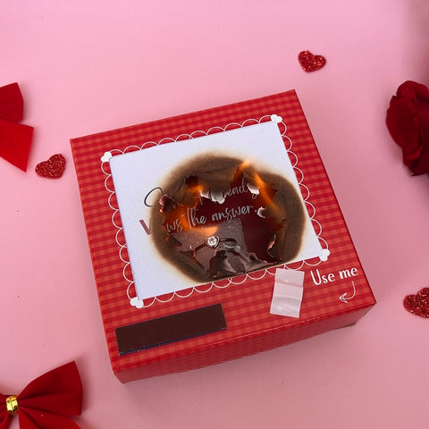 Will you be my Valentine Fire Card with Ring