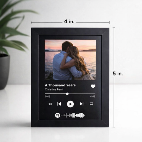 Customize Spotify Frame with Personalised Song & Image - Size 5 X 4 Inch