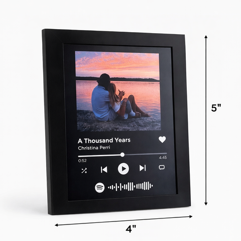 Customize Spotify Frame with Personalised Song & Image - Size 5 X 4 Inch