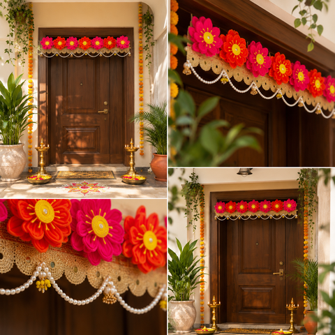 Lotus Toran/Bandarwal Door Hanging- 36 inches