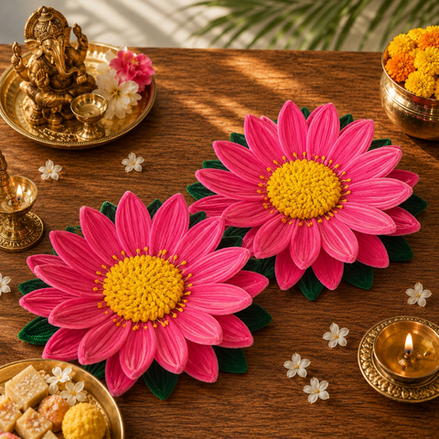 Lotus/Kamal Asan for Ganpati Bappa- Set of 2