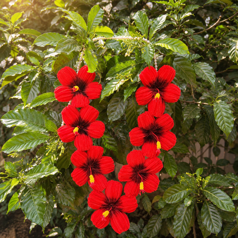 Hibiscus (Jaswand) Flower Mala for Ganpati Bappa