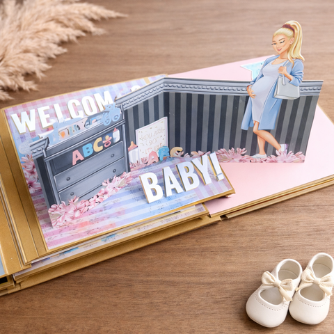 Pregnancy Record Book with Shaker card | Mom to be