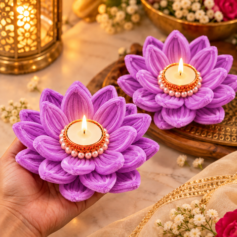 Lotus Tealight Candle Holder- Lotus Set