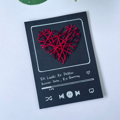 Heart stitched to my Favorite Song, Spotify Card