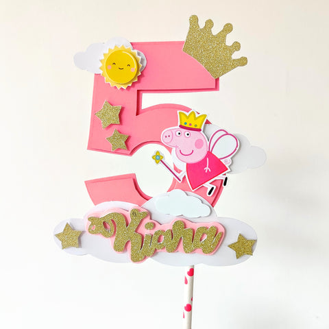 Peppa Pig Birthday Cake Topper, Kids Party Topper, Kids Birthday Topper