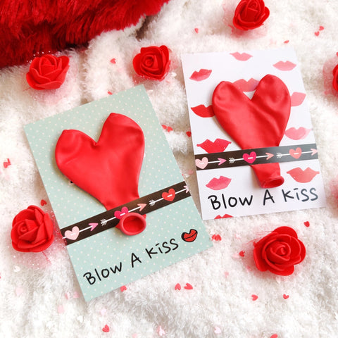 KISS Day Special BLOW-A-KISS Card | Balloon with Message