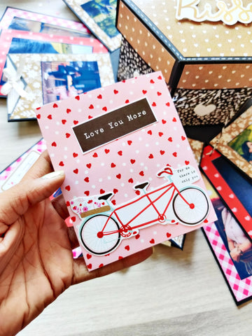 Biggest Premium Hexagonal Explosion Box With Photo String | Love Theme