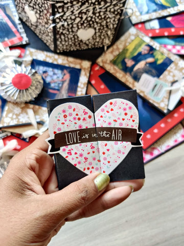 Biggest Premium Hexagonal Explosion Box With Photo String | Love Theme