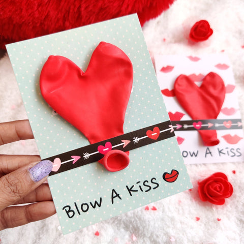 KISS Day Special BLOW-A-KISS Card | Balloon with Message