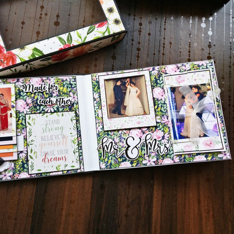 Floral Love Scrapbook with Sleek Gift Box