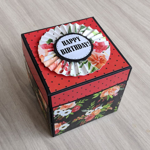 Three Layer Colourful Explosion Box | Rosette Lid