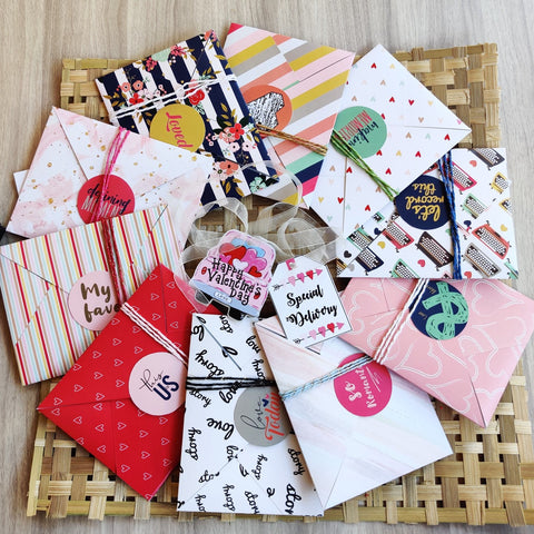 Decorated Envelopes | See through Box | Set of 10