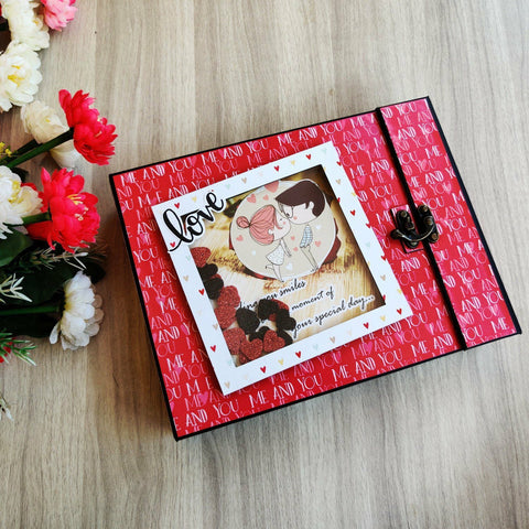 Love Story Book | Shaker Card with Lock