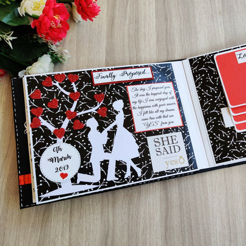 Love Story Book | Shaker Card with Lock