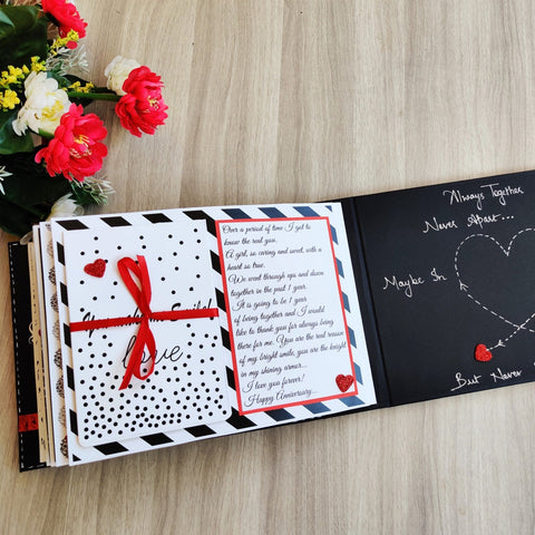 Love Story Book | Shaker Card with Lock