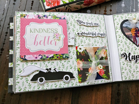 Floral Love Scrapbook with Sleek Gift Box