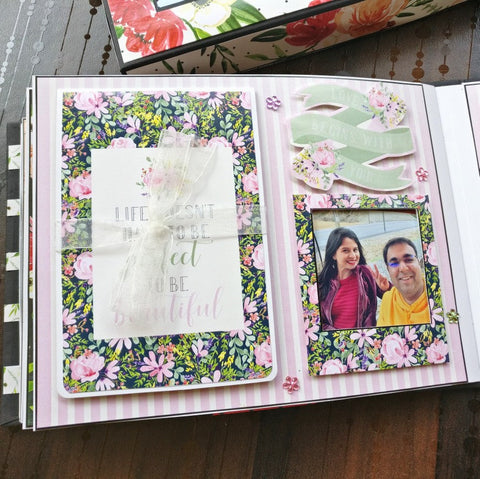 Floral Love Scrapbook with Sleek Gift Box