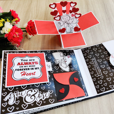 Love Story Book | Shaker Card with Lock
